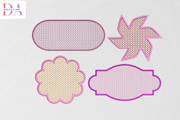 Elegant Floral Label Shapes
