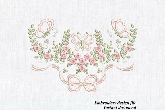 Floral Butterfly Border: A Thoughtful Embroidery Choice