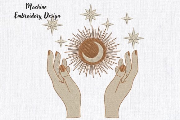 Magic Celestial Hands with Moon and Star