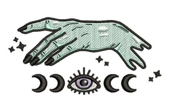 Mystical Hand with All-Seeing Eye Embroidery