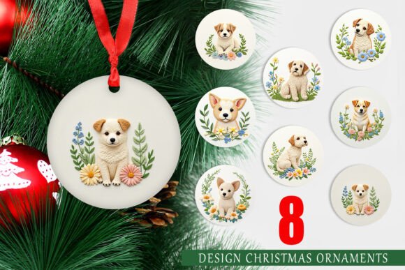 Ornament Dog Embroidery
