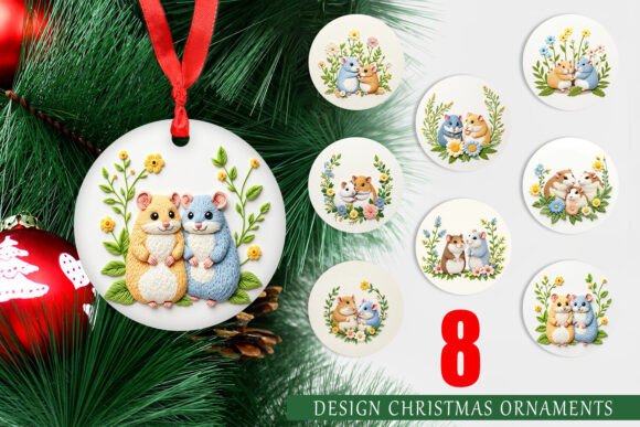 Ornament Hamster Embroidery