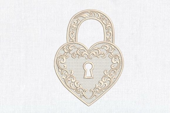 Romantic Heart Lock Padlock Wedding