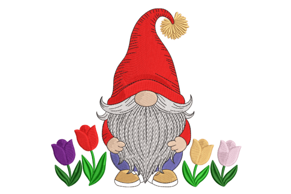 Spring Gnome Tulips