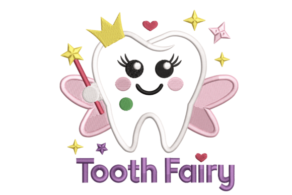 Tooth Fairy Embroidery Design